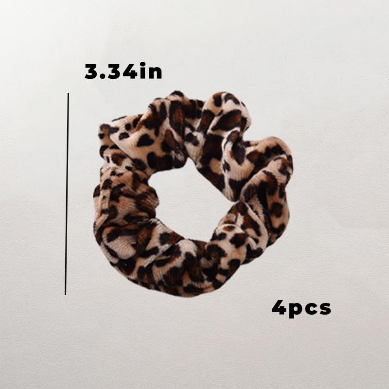 Amazon.com : Leopard Cheetah Hair Ties Scrunchies for Womens  display picture 2