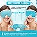 2 PCS Reusable Ice Eye Mask - Hot Cold Therapy Gel Bead for Puffiness, Dark Circles, Bags, Dry Eyes, Headaches, Migraines, Stress Relief - Cooling Ice Pack (Blue)