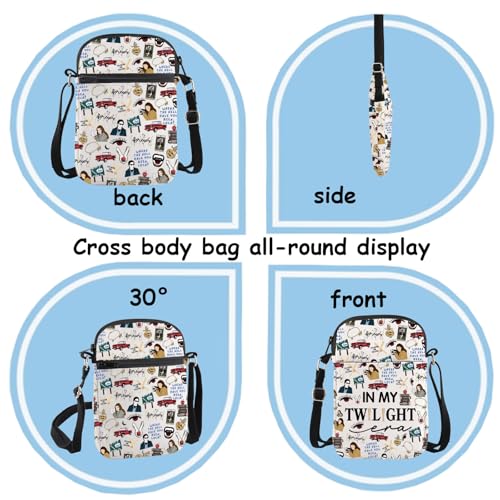 TSOTMO Horror Merch Vampire Movie Gift Vampire Fans Crossbody Bag for Bella Edward Fans (TW Era Cross)3