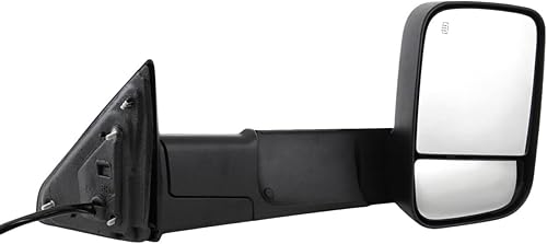 Espejo eléctrico derecho del lado del pasajero 2012-2018 para Ram 1500 2500 3500 Pickup manual plegable calentado texturizado con charco y luces de