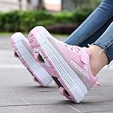 KEDUODUO Wanderschuhe Unsichtbare Rollschuhe Wanderschuhe 2 in 1 Abnehmbarer Rollschuh Skating Verformung Radverformung Outdoor-Sportarten