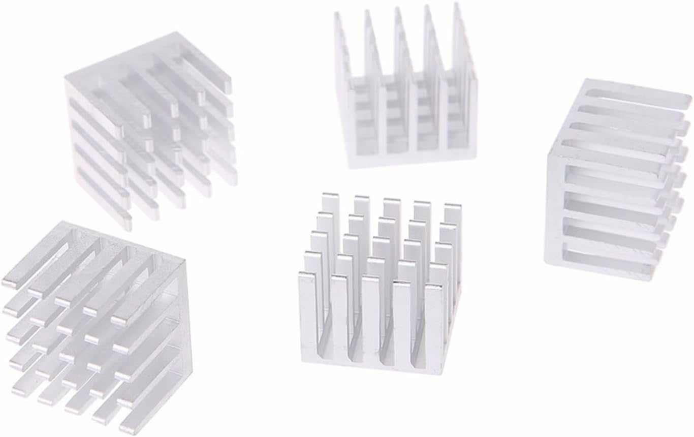 5pcs 20 * 20 * 16mm Aluminum Radiator Block Cooler Computer Motherboard Chip Cooling Silver C26