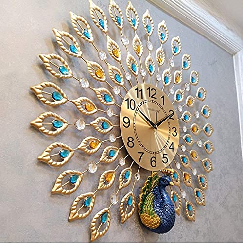 Horloge murale paon silencieuse pour décorer un grand mur - 5