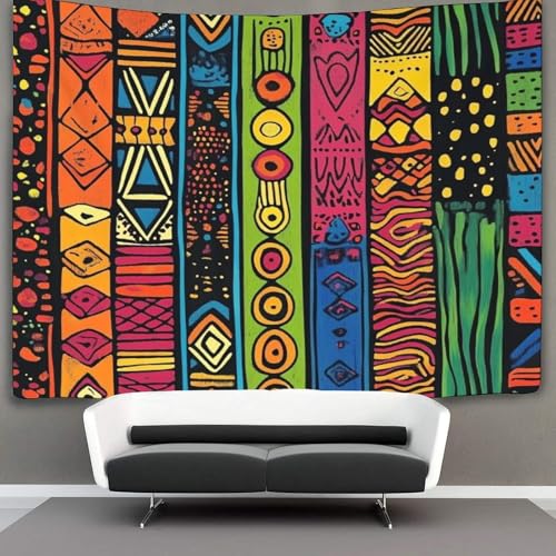 kaiyun Motivi africani Arazzo Appendere Alla Parete,Colorato Arte Murale Estetico Per La Decorazione Della Casa,per Soggiorno,camera Da Letto,70cmx100cm