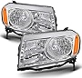 ACANII - For 2012-2015 Honda Pilot SUV Chrome Housing Headlights Headlamps Assembly Replacement Driver & Passenger Side