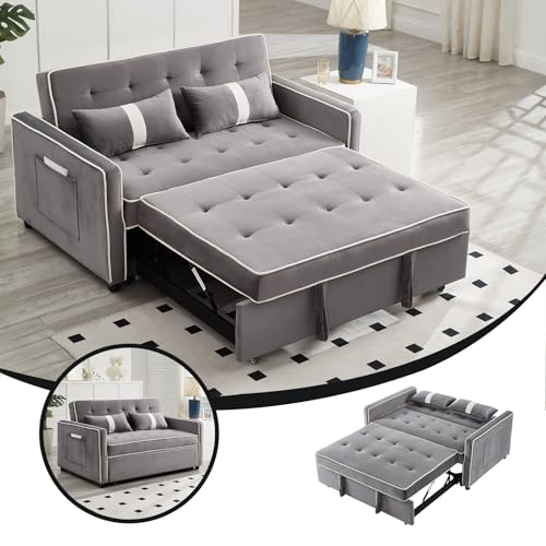 STBIGSLEP 3 in 1 Convertible Sleeper Sofa Bed, Small Couch