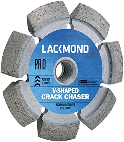 Lackmond Pro V-Shaped Saw Blade - 4" "V" Shape Segment for Clean Concrete Cuts with Concrete Crack Chaser & 7/8" - 5/8" Arbor - CKV4250