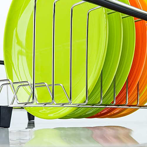Ipegtop Expandable Deep & Large Dish Drying Rack + Stackable Cabinet Shelf Cupboard Organizers. #TOP3