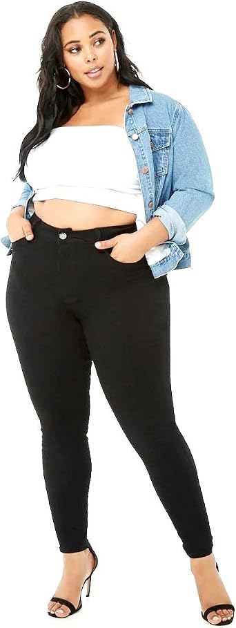 High Waist Denim Jeans Pants Skinny Leg 