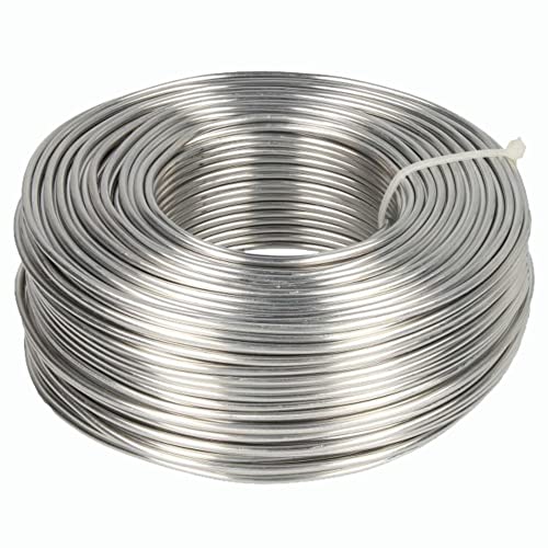 Novaliv Aluminium Wire Diameter 2.5 mm I Craft Wire Silver I Aluminium Wire for Crafts Flower Wire Metal Wire Bending Wire Jewellery Wire