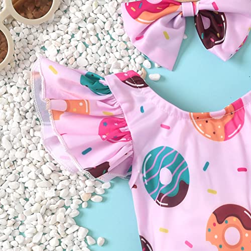 Image of Toddler Girl Baby Ruffles Mermaid Fish Scale Swimsuit One Piece Swimwear Bathing Sunsuit