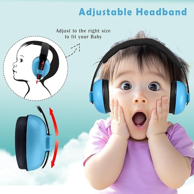 GRIHASTHA E-SHOP Baby Ear Protection Earmuffs - Noise Cancelling for Infants, Toddlers & Kids (0-3 Years) - Ideal for Sleeping, Airplanes, Concerts, Fireworks & More 4