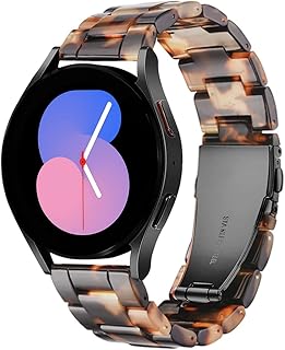Resin Bands Compatible with Samsung Galaxy Watch 6 5 40mm 44mm/Pro 45mm,Galaxy Watch 4 40mm 44mm,Galaxy Active 2 40mm 44mm,20mm Band for Galaxy Watch 6 4 Classic 42mm 43mm 46mm 47mm Watch 3 41mm Women
