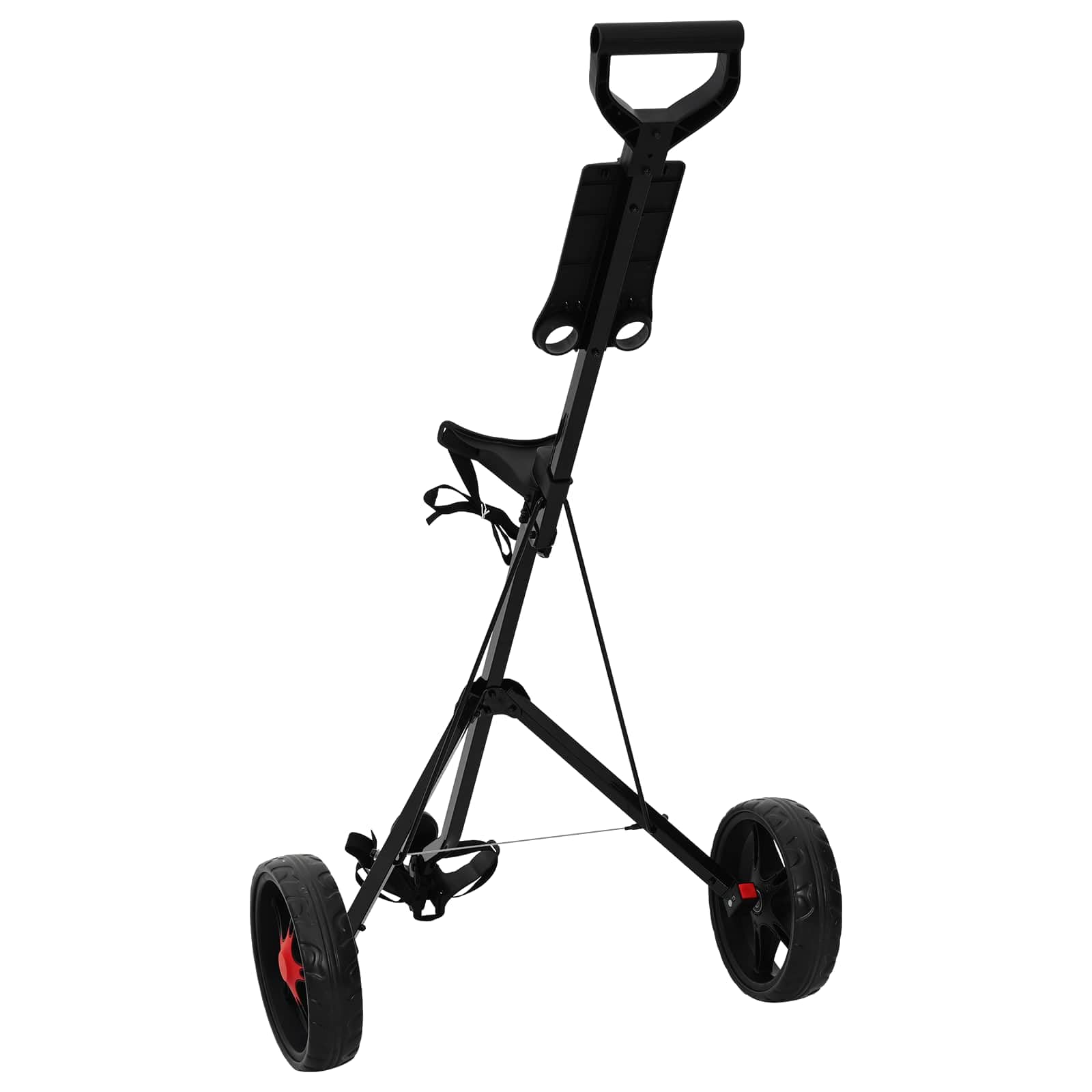 Carrito de golf plegable de hierro para golf (66 x 65 x 112 cm), color negro