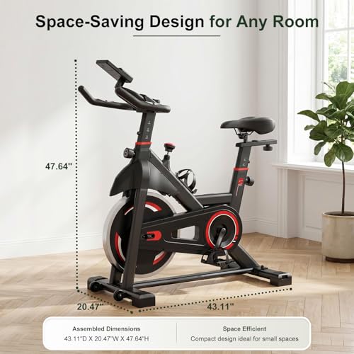 Image of Exercise Bike with App, Stationary Bike for Home, Indoor Workout Bike