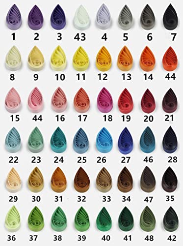 ODETOJOY Quilling-Papierstreifen, 10 mm, Rot, Schwarz, Gelb, Rosa, Grün, Lila, Weiß zum Basteln, Stern, Origami-Papier, Quilling-Zubehör, Streifen, 1 cm, 120 Stück, 54 cm (Gold)