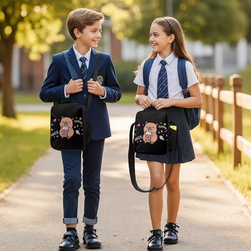 Lonchera térmica para niños portátil y ligera con estampado de Capybara 7