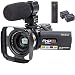 Camcorder Video Camera YEEHAO WiFi HD 1080P 24MP 16X Powerful Digital Zoom Camera with Microphone and Wide Angle Lens Remote Control Lens Hood Infrared Night Vision YouTube Vlogging Camera Recorder