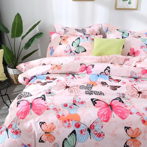 Schmetterling-Bettwäsche Für Mädchen – 100% Mi Produktbild-Vorschau 10