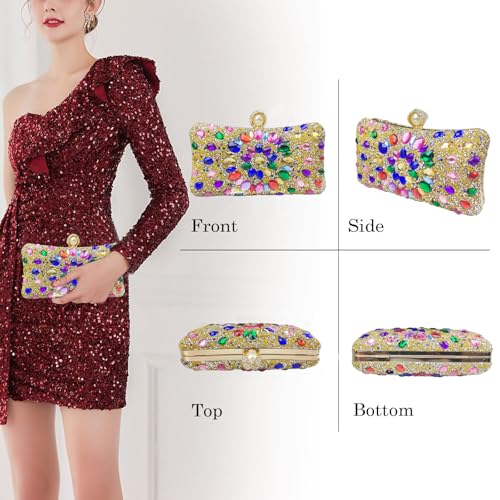Image of Sparkly Women's Evening Clutch Purses Rhinestone Bag Luxury Handbags For Weddings Formal Prom Party