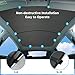 SUMK Tesla Model Y Sunroof Sunshade Glass Roof Sunshade Foldable Compatible with Tesla Model Y 2023 2022 2021 2020 Upgrade (2 Piece Black)
