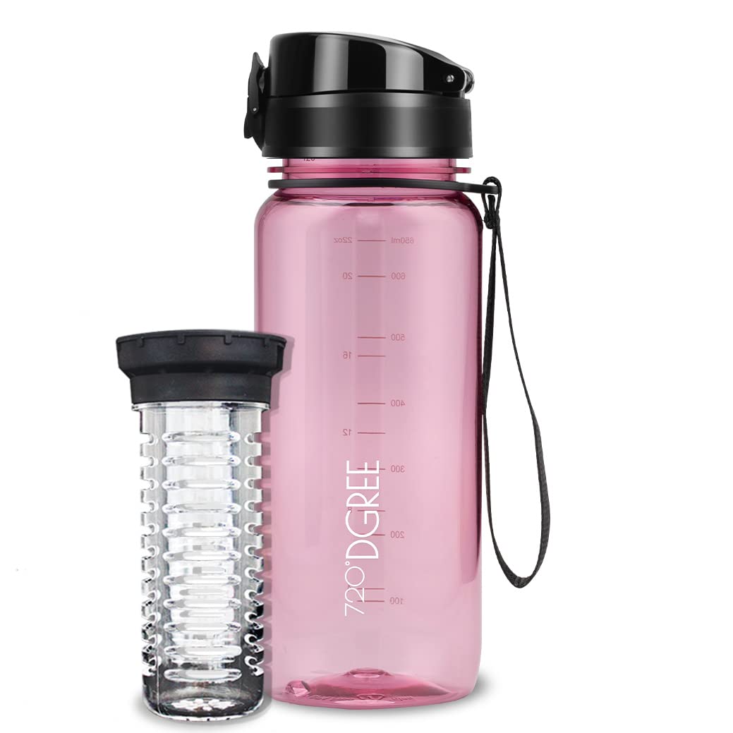 720°DGREE Botella Agua 1 Litro “uberBottle“ - Tamiz-Fruta, softTouch - Sin BPA, Prueba de Fugas, Reutilizable - Cantimplora, Water Bottle ideal para Deporte, Fitness, Gimnasio, Senderismo, Ciclismo — view 42
