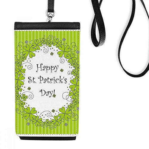 Sac téléphone St.Patrick cadeau porte-monnaie trèfle chance