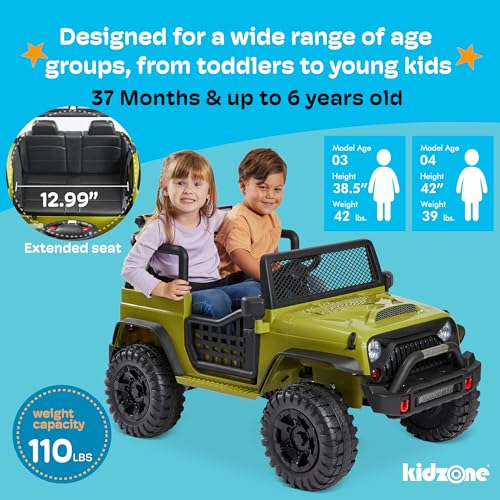 Kidzone 060-ROT-05-PK 12V 3.8 Mph Kids 2-Seater Ride thumb #4
