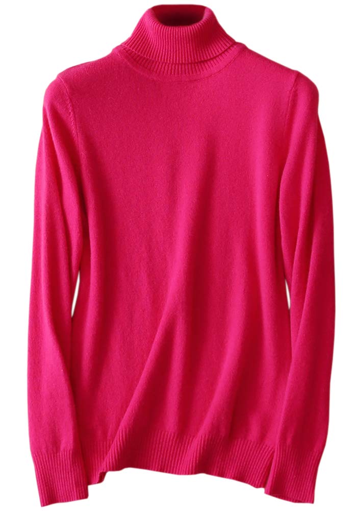 LATUDWomen's Cashmere Turtleneck Knit Sweater