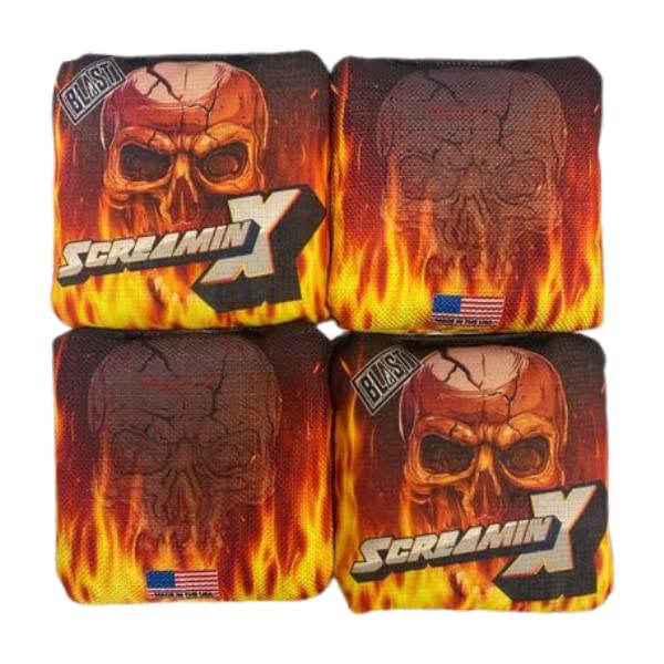Screamin-X Pro Cornhole Bag - Set of 4 Bags - Used by Top Pros - 100% Hand Made & Made in America