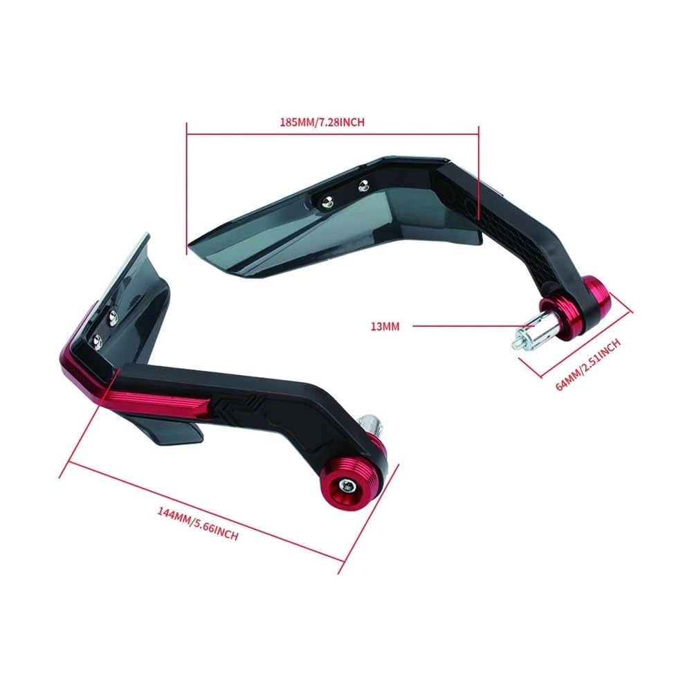 Protectores de Manillar universales a Prueba Viento 7/8 "para Motocicleta, Scooter, Protector Palanca Freno con Refuerzo Aluminio(Sliver)