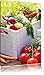 Produktbild Pixxprint Obst Gemüse Gurke Tomaten, Größe: 120x80cm, Leinwandbild, fertig gespannt, Wandbild, Dekoration, Kunstdruck, kein Poster