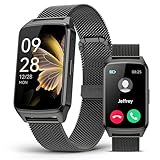 Fitness Tracker Watch for Women Men, Step Counter Work For iPhone and Android, IP68 Waterproof, Activity Track with Calorie, Sleep Monitor, 110+ Sports Modes Pedometer Smart Smartwatch (Black, 1.57)