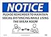 NMC N521PBR Maintain Social Dist, Adhesive Sign, 10 X 14 Removable Pressure Sensitive Vinyl