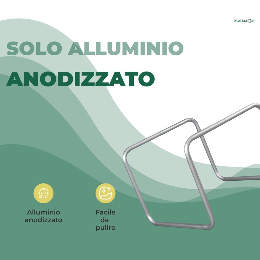 REMEDIA ONE - Alza Coperte Smontabile in Alluminio Anodizzato – Alzacoperte per Piedi Anziani e Pazienti, Solleva Coperte per Piedi – 50x52x40 cm