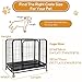 RUYICZB Small Dog Crate, Dog Cage Indestructible High Anxiety Escape-Proof Double Door Dog Kennel Indoor, Wire Metal Puppy Cat Pet Dog Cage with Removable Tray,30.7