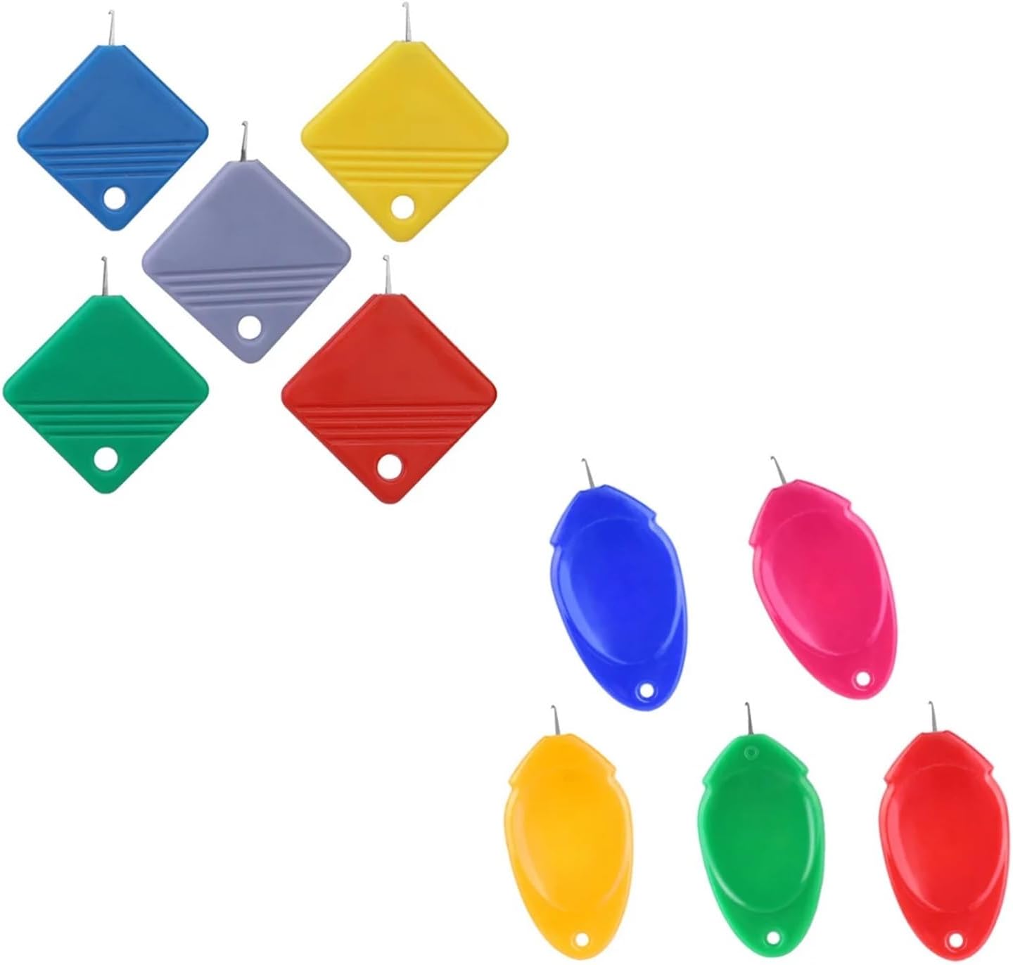 Needle Threaders 100Pcs Colored Needle Threader, Quick Needle Threader for The Elderly, Handmade Sewing Tool Accessories, Free Box, Random Colors(Mix)