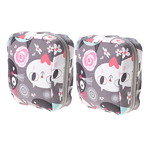 HOMOCONO 2個 おばさんの タオル 収納 バッグ 生理用品 ナプキン 収納 バッグ 生理用品 ナプキン オーガナイザー 女性 生理用品 バッグ 小 生理用品 ナプキン ポーチ 生理用品 パッ