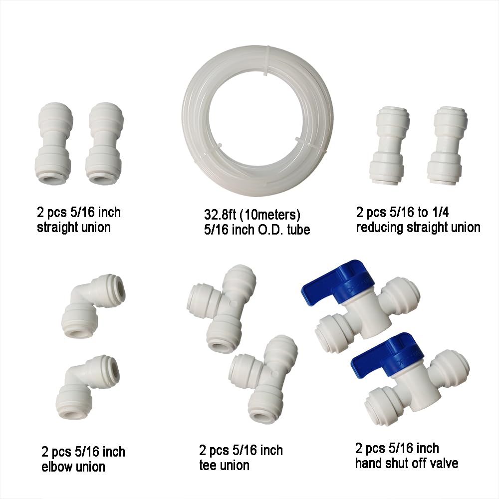 YZMSZ 10pcs 5/16 Inch Water Line Quick Connect Push In