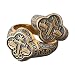Anillo para hombre con cruz gótica, anillo vintage con signo zodiacal de la báscula y corona de oro vikingo para niños, metal, Metal