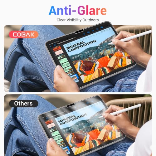 Image of CoBak 2 Pack Screen Protector for iPad Pro 13 Inch (M5 /M4) 2025 /2024,9H+ Tempered Glass film with Easy-Install box,Apple Pencil Compatible,Bubble Free,HD Clarity,Scratch Resistant
