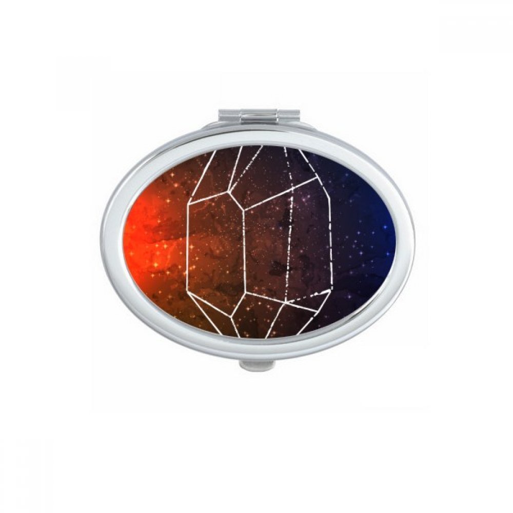 Miroir portable mignon DIYthinker ovale marron pour retouches beauté faciles