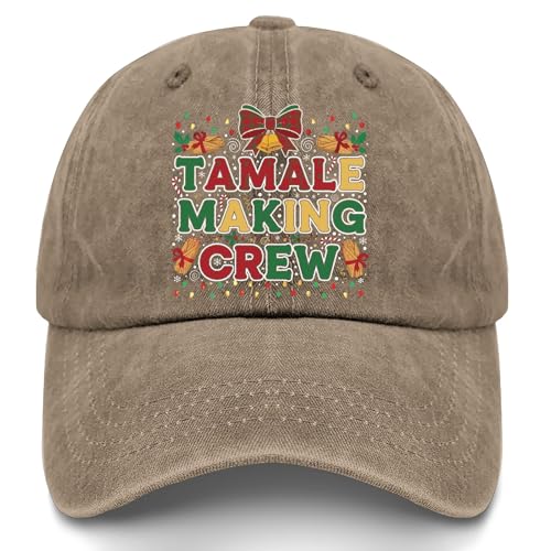 Tamale Making Crew Christmas Holiday Cap for Men Fashion Washed Distressed Baseball Cap