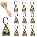 10pcs Copper Antique Bells, Wind Chimes for Home, Door Bells or Decoration Bells for Wedding Decorations, Christmas Decorations