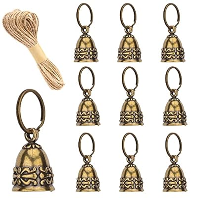 10pcs Copper Antique Bells, Wind Chimes for Home, Door Bells or Decoration Bells for Wedding Decorations, Christmas Decorations