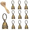 10pcs Pure Copper Bells Handmade Small Bells for Crafts Wind Chimes for Home Door Bells or Decoration Bells for Wedding Decorations Christmas Decorations