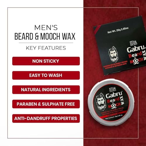 Image of Gabru Beard & Mooch Original Wax for Men | 25g | Pack Of 2