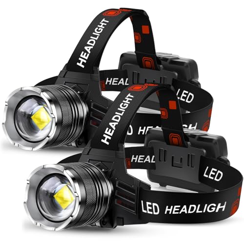 AKNEAR LED Rechargeable Headlamp 4500 High Lumens, 95 Hours Endurance