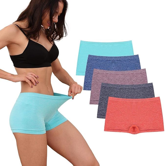 Women's Cotton Boyshort Panties Soft Underwear Stretch Boxer Briefs, Multicolor-image-38