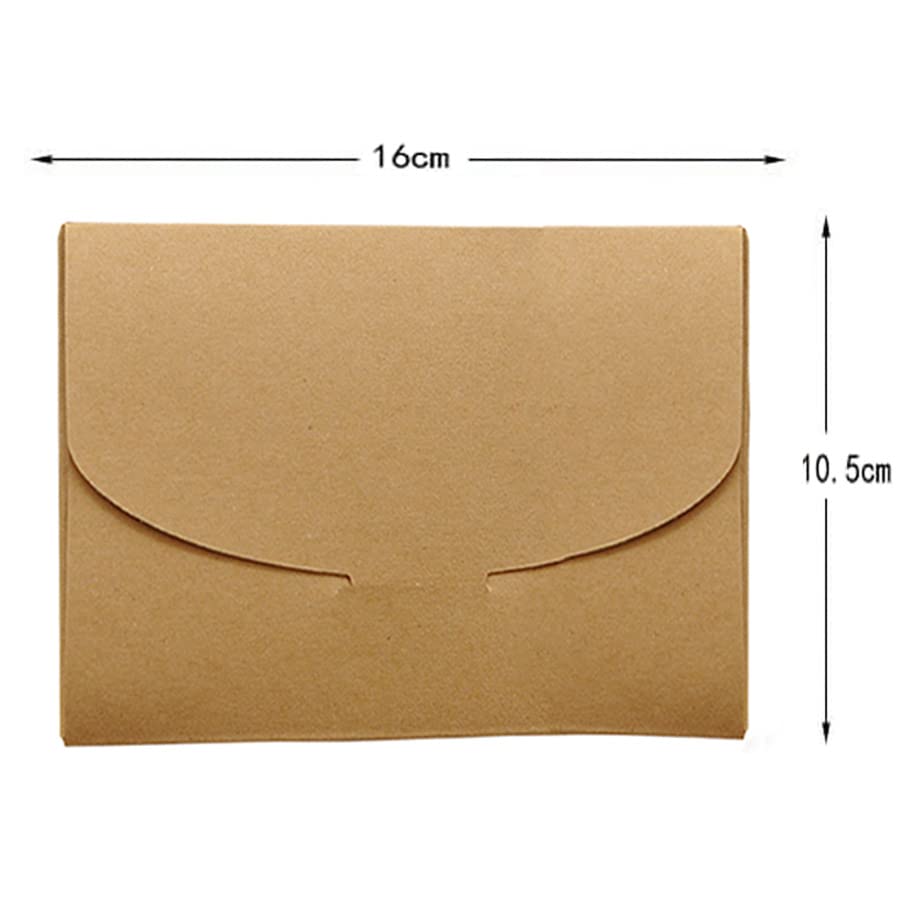 Youery 50 Pack Mini Envelopes, (16 x 10.5 cm) Gift Card Envelopes, Kraft Envelope Pockets for Money Invitation, Gift, Brown - Image 2